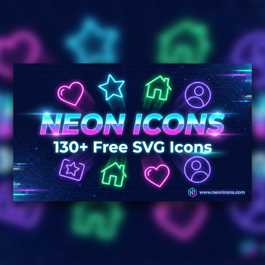 Neon Icons - Free SVG Icon Library with Glow Effects | 180+ Icons for ...